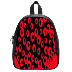 Scatter Shapes Large Circle Black Red Plaid Triangle School Bags (small) 