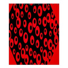 Scatter Shapes Large Circle Black Red Plaid Triangle Shower Curtain 60  X 72  (medium) 