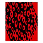 Scatter Shapes Large Circle Black Red Plaid Triangle Shower Curtain 60  x 72  (Medium)  60 x72  Curtain