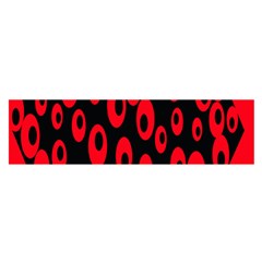 Scatter Shapes Large Circle Black Red Plaid Triangle Satin Scarf (oblong)