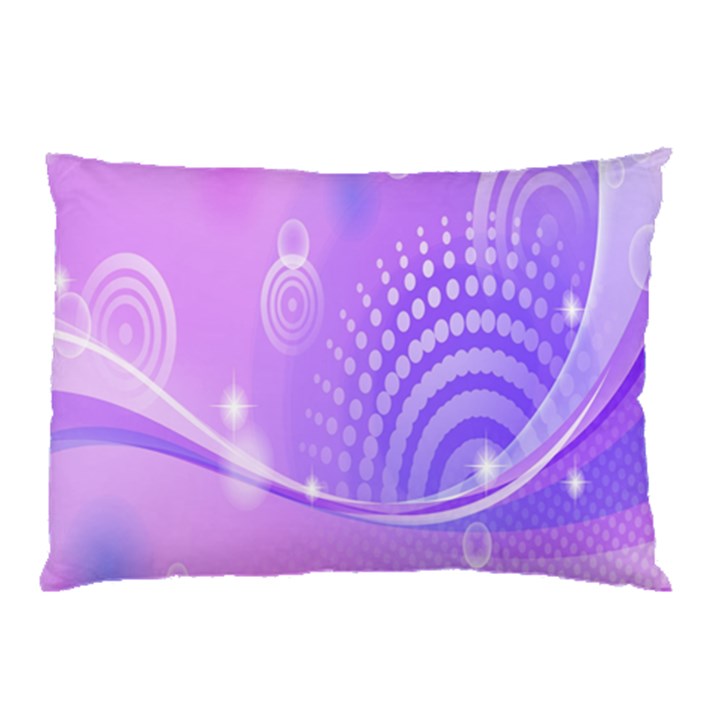 Purple Circle Line Light Pillow Case