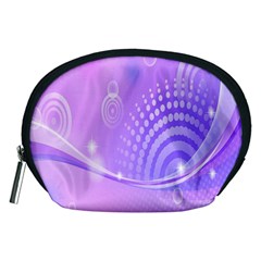 Purple Circle Line Light Accessory Pouches (medium)  by Alisyart