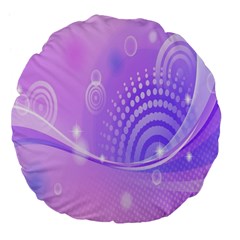 Purple Circle Line Light Large 18  Premium Flano Round Cushions by Alisyart