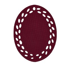 Camouflage Seamless Texture Maps Red Beret Cloth Oval Filigree Ornament (two Sides)