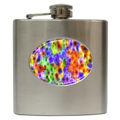 Green Jellyfish Yellow Pink Red Blue Rainbow Sea Purple Hip Flask (6 Oz) by Alisyart