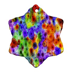 Green Jellyfish Yellow Pink Red Blue Rainbow Sea Purple Ornament (snowflake) by Alisyart