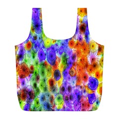 Green Jellyfish Yellow Pink Red Blue Rainbow Sea Purple Full Print Recycle Bags (l)  by Alisyart