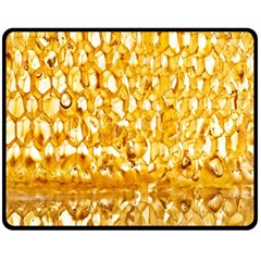 Honeycomb Fine Honey Yellow Sweet Double Sided Fleece Blanket (medium)  by Alisyart