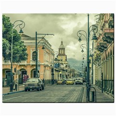 Historic Center Urban Scene At Riobamba City, Ecuador Mini Button Earrings