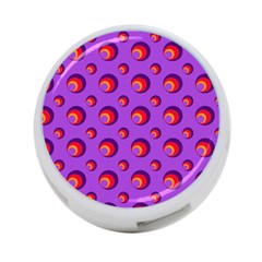 Scatter Shapes Large Circle Red Orange Yellow Circles Bright 4-port Usb Hub (one Side)