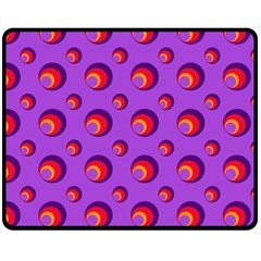 Scatter Shapes Large Circle Red Orange Yellow Circles Bright Double Sided Fleece Blanket (medium)  by Alisyart