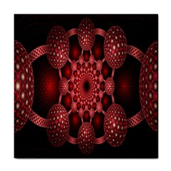 Lines Circles Red Shadow Tile Coasters