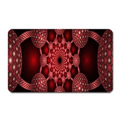 Lines Circles Red Shadow Magnet (rectangular)