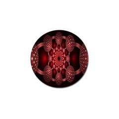 Lines Circles Red Shadow Golf Ball Marker