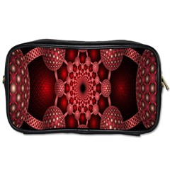 Lines Circles Red Shadow Toiletries Bags