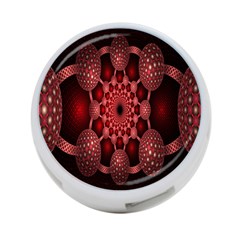 Lines Circles Red Shadow 4-port Usb Hub (one Side) by Alisyart