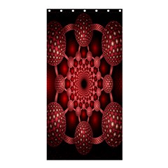 Lines Circles Red Shadow Shower Curtain 36  X 72  (stall) 