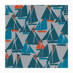 Ship Sea Blue Medium Glasses Cloth (2-side)