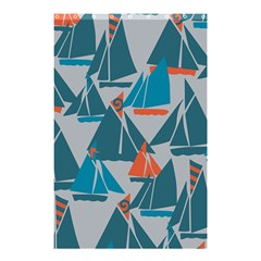 Ship Sea Blue Shower Curtain 48  X 72  (small) 