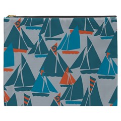 Ship Sea Blue Cosmetic Bag (xxxl) 