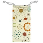 Seamless Floral Flower Orange Red Green Blue Circle Jewelry Bag Back