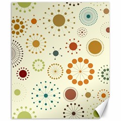 Seamless Floral Flower Orange Red Green Blue Circle Canvas 8  X 10  by Alisyart