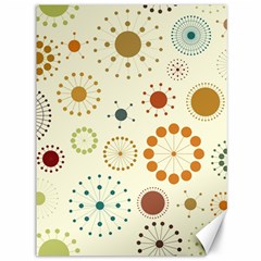 Seamless Floral Flower Orange Red Green Blue Circle Canvas 36  X 48   by Alisyart
