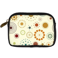 Seamless Floral Flower Orange Red Green Blue Circle Digital Camera Cases