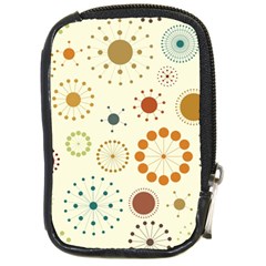 Seamless Floral Flower Orange Red Green Blue Circle Compact Camera Cases