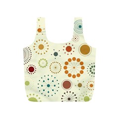 Seamless Floral Flower Orange Red Green Blue Circle Full Print Recycle Bags (s)  by Alisyart