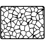 Seamless Cobblestone Texture Specular Opengameart Black White Double Sided Fleece Blanket (Large)  80 x60  Blanket Front