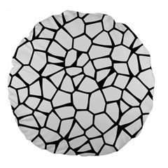 Seamless Cobblestone Texture Specular Opengameart Black White Large 18  Premium Flano Round Cushions by Alisyart