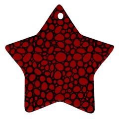 Tile Circles Large Red Stone Ornament (star)