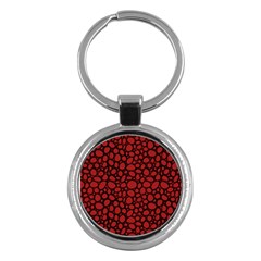 Tile Circles Large Red Stone Key Chains (round)  by Alisyart