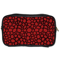 Tile Circles Large Red Stone Toiletries Bags