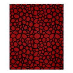 Tile Circles Large Red Stone Shower Curtain 60  X 72  (medium) 