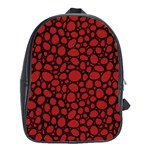 Tile Circles Large Red Stone School Bags (XL)  Front