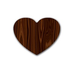 Texture Seamless Wood Brown Heart Coaster (4 Pack) 