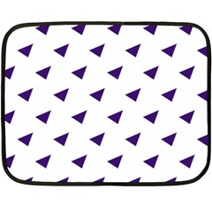 Triangle Purple Blue White Fleece Blanket (mini)