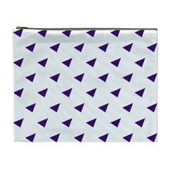 Triangle Purple Blue White Cosmetic Bag (xl)