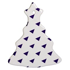 Triangle Purple Blue White Ornament (christmas Tree) 