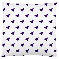 Triangle Purple Blue White Large Flano Cushion Case (one Side)