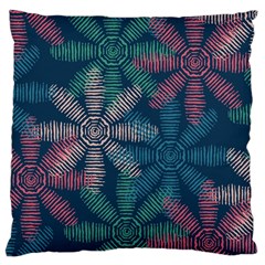 Spring Flower Red Grey Green Blue Large Cushion Case (one Side)