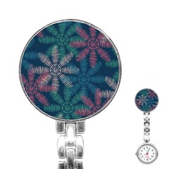 Spring Flower Red Grey Green Blue Stainless Steel Nurses Watch