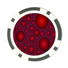 Voronoi Diagram Circle Red Poker Chip Card Guard