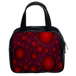 Voronoi Diagram Circle Red Classic Handbags (2 Sides) Front