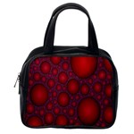 Voronoi Diagram Circle Red Classic Handbags (2 Sides) Back