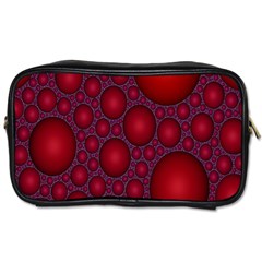 Voronoi Diagram Circle Red Toiletries Bags 2-side by Alisyart