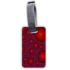 Voronoi Diagram Circle Red Luggage Tags (one Side) 