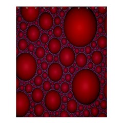 Voronoi Diagram Circle Red Shower Curtain 60  X 72  (medium)  by Alisyart